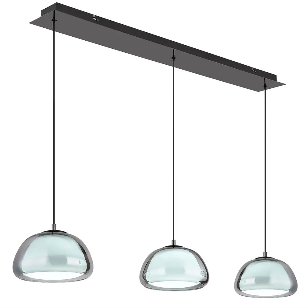B-Ware Led Pendelleuchte Hängeleuchte Glas Rauchfarbe Led Dimmbar Fernbedienung  - 9007371475100