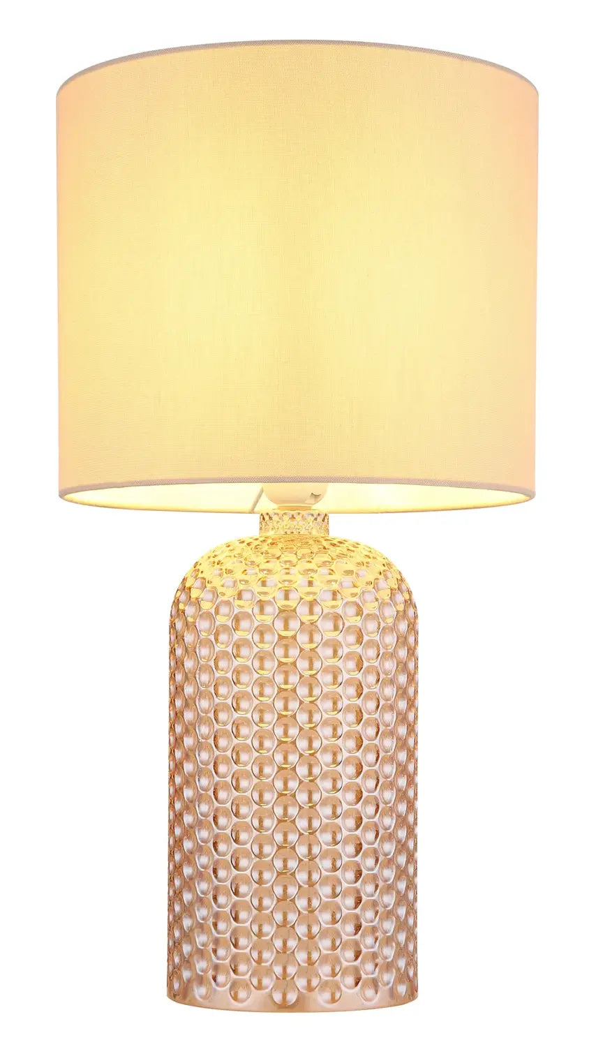 B-Ware Globo Tischleuchte Lampe Sofia Wohnzimmerleuchte 50 Cm Champagnerfarben E27 Glas - 9007371484546