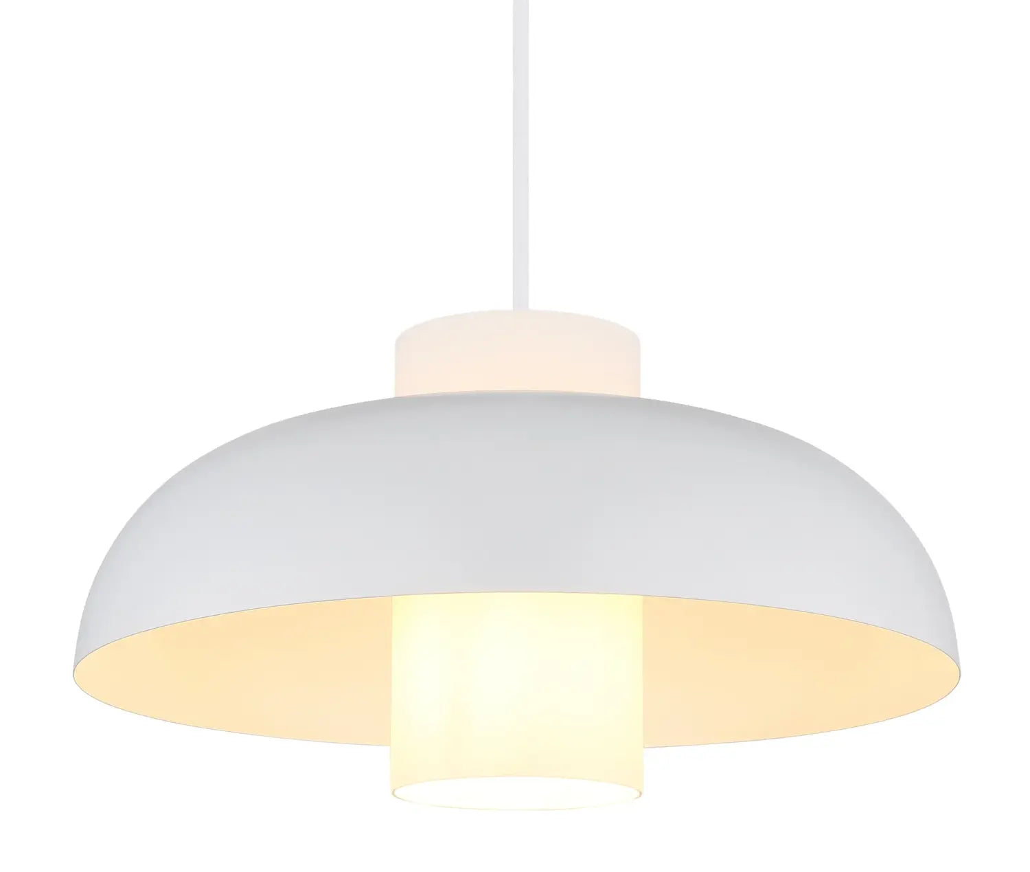 B-Ware Globo Pendelleuchte Hängelampe Lowe Weiß Metall Glas Beleuchtung E27 Led ø 38 Cm - 9007371506163