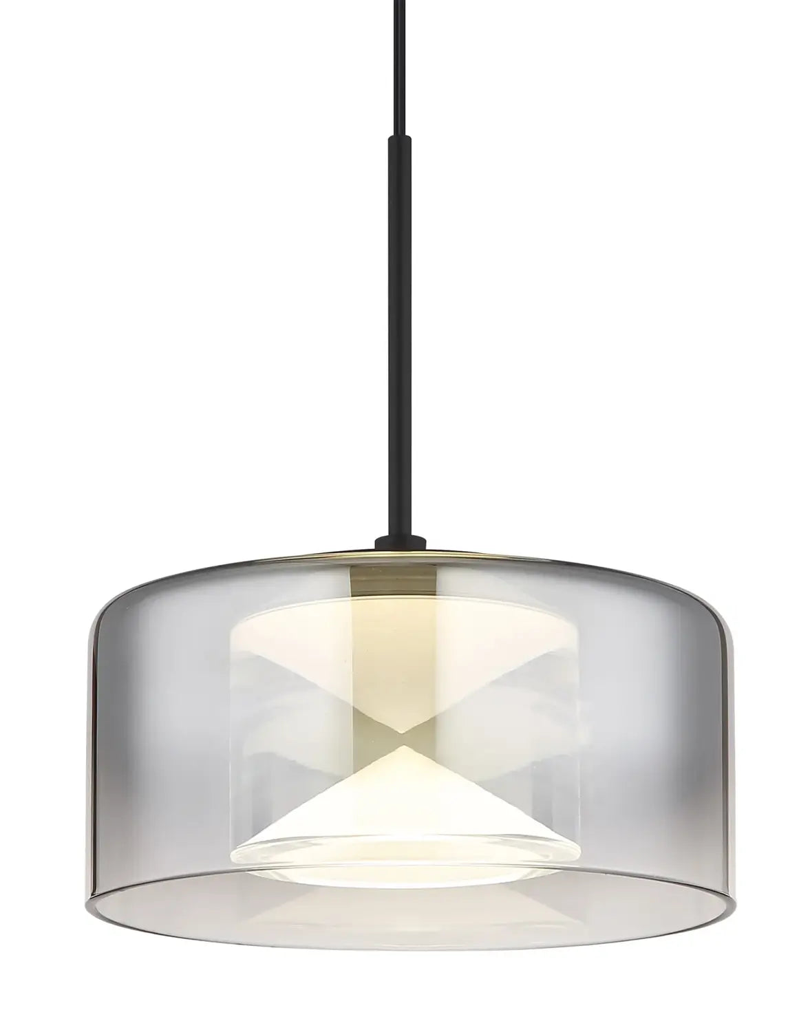 B-Ware Globo Pendelleuchte Hängeleuchte Led Belinda Rauchglas Eisen Schwarz ø 15 Cm - 9007371522309