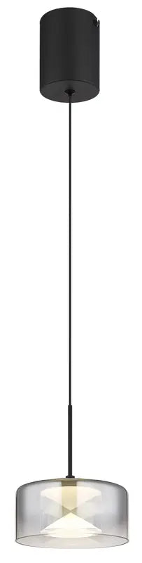 B-Ware Globo Pendelleuchte Hängeleuchte Led Belinda Rauchglas Eisen Schwarz ø 15 Cm - 9007371522309
