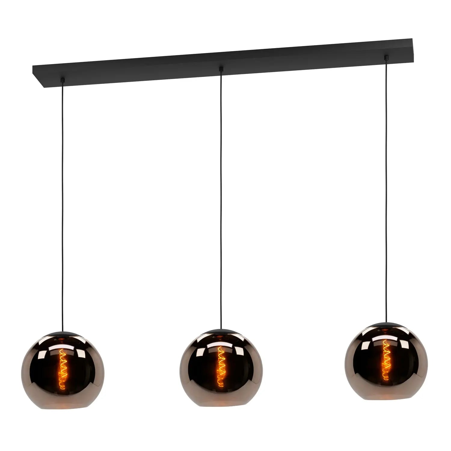 B-Ware Eglo Hängeleuchte Pendelleuchte Cordoba Schwarz 3 Flammig E27 Led 125 Cm Lampe - 9008606222216