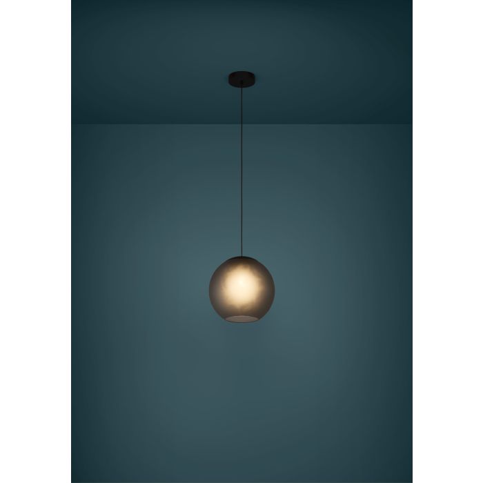 Eglo Pendelleuchte Hängeleuchte Glas grau matt Arangona Wohnzimmer Esszimmer - 9008606240951