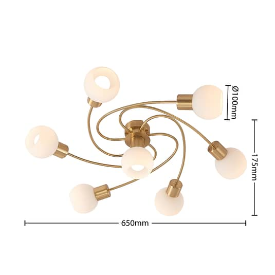 B-Ware Lindby Ciala Deckenlampe Deckenlicht Lampe Leuchte Decke 7 Flammig Messing E14