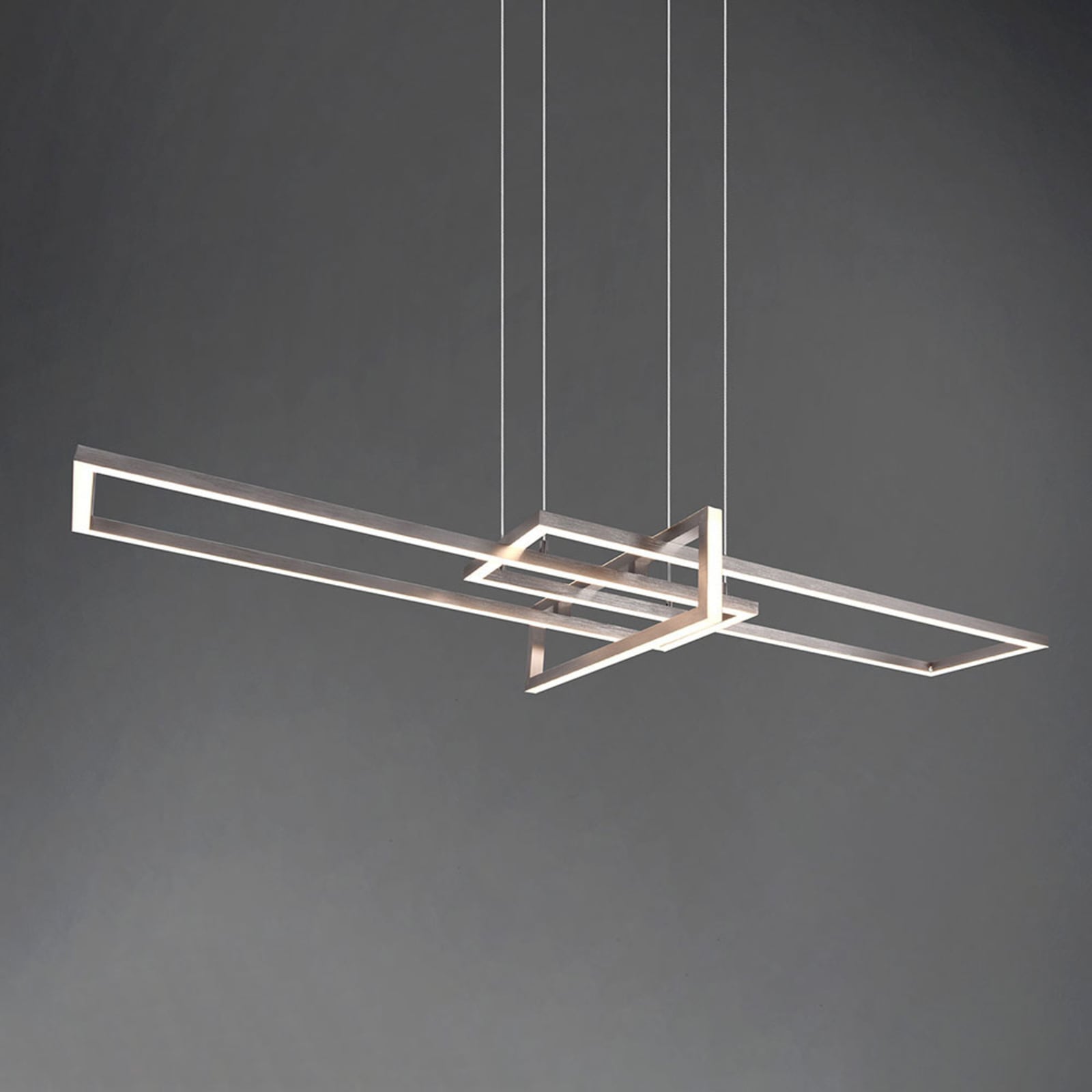 TRIO LIGHTING Hängeleuchte Salinas LED Pendelleuchte dimmbar nickel matt - 4017807487909