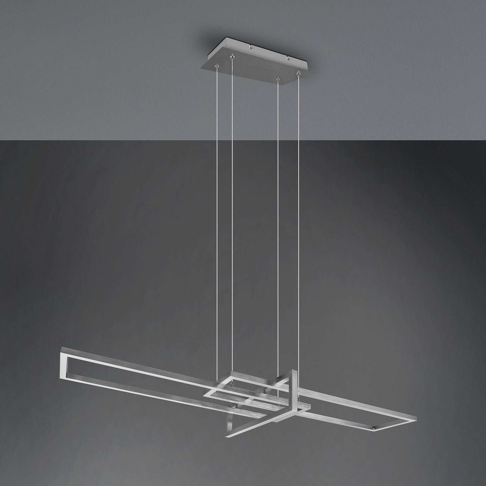 TRIO LIGHTING Hängeleuchte Salinas LED Pendelleuchte dimmbar nickel matt - 4017807487909