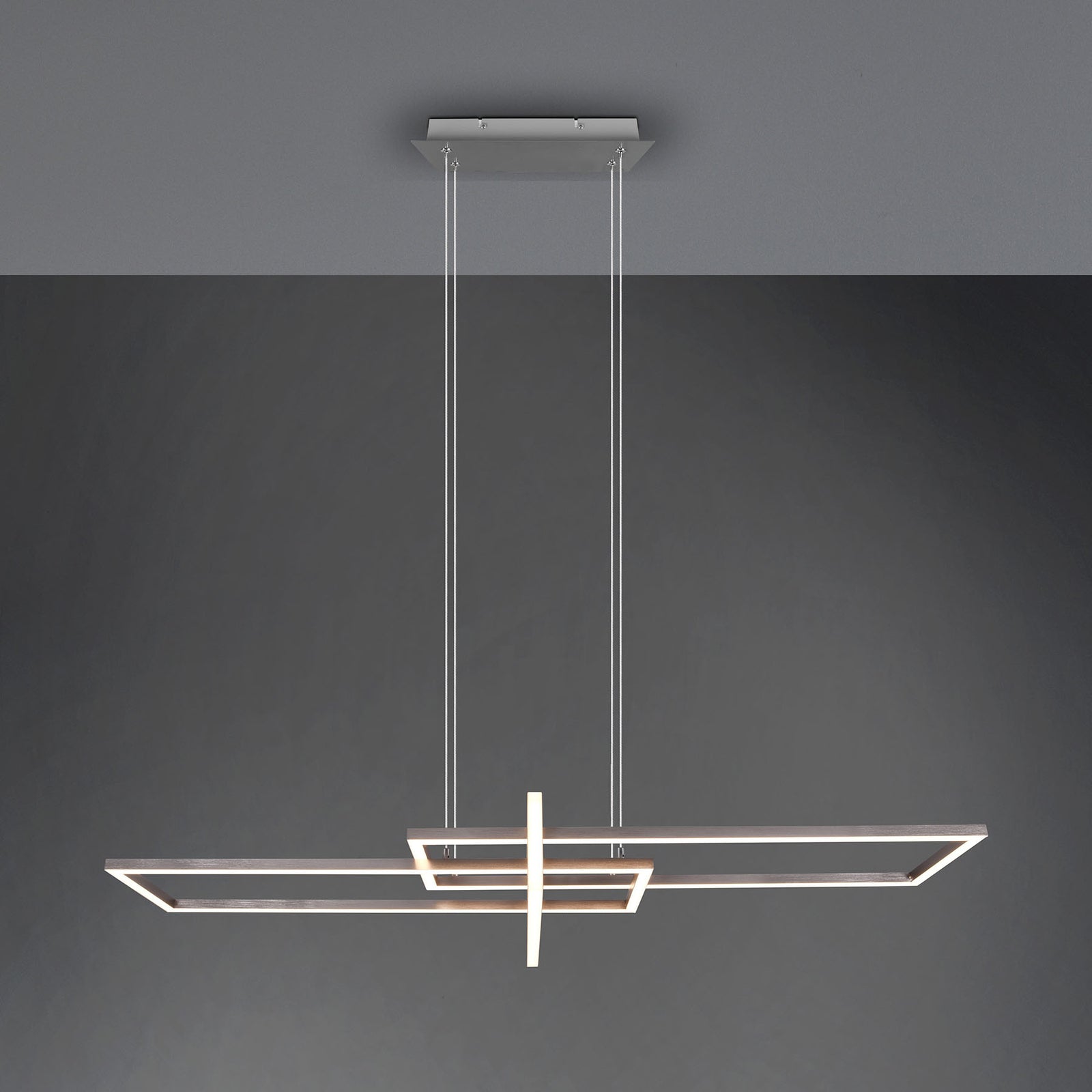 TRIO LIGHTING Hängeleuchte Salinas LED Pendelleuchte dimmbar nickel matt - 4017807487909