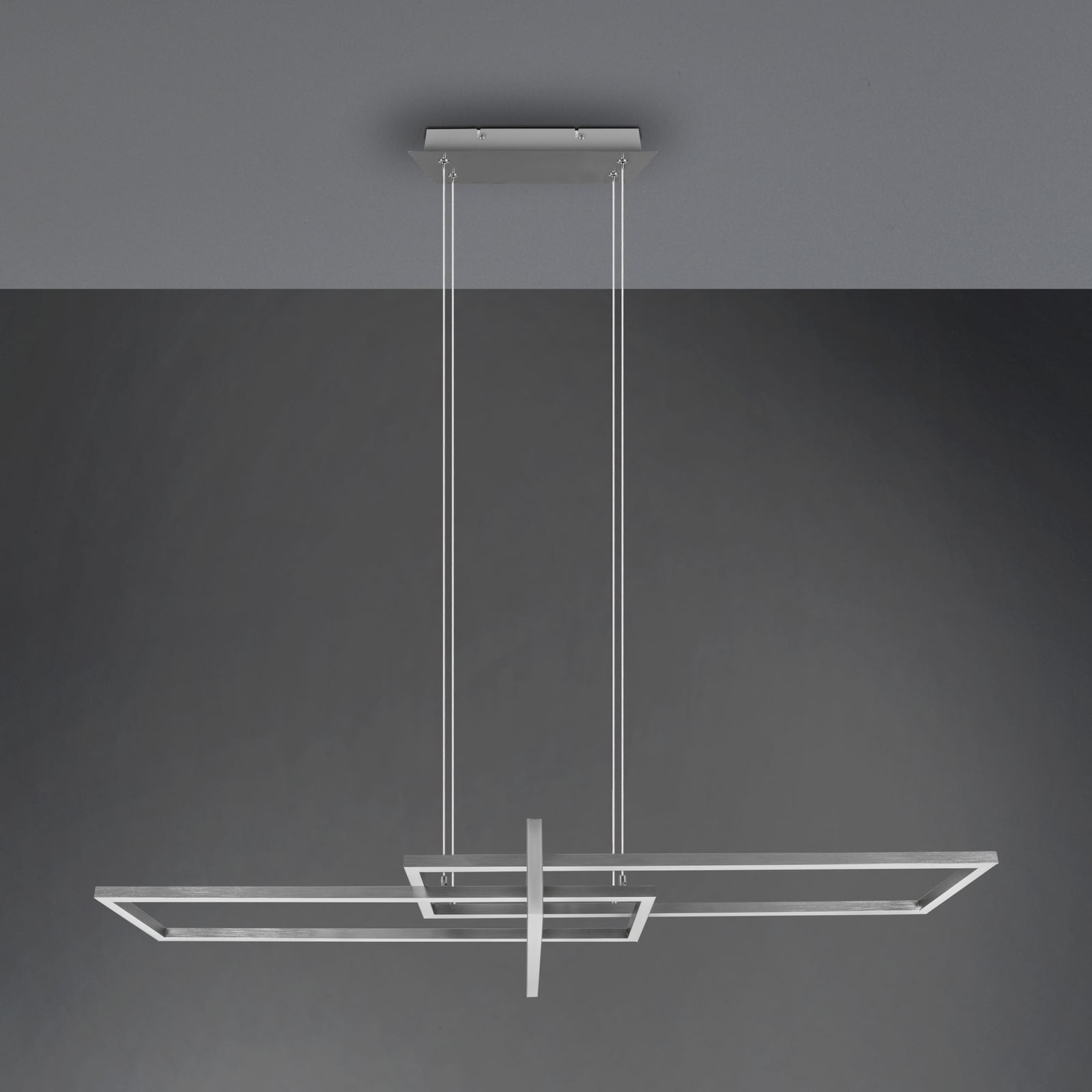 TRIO LIGHTING Hängeleuchte Salinas LED Pendelleuchte dimmbar nickel matt - 4017807487909