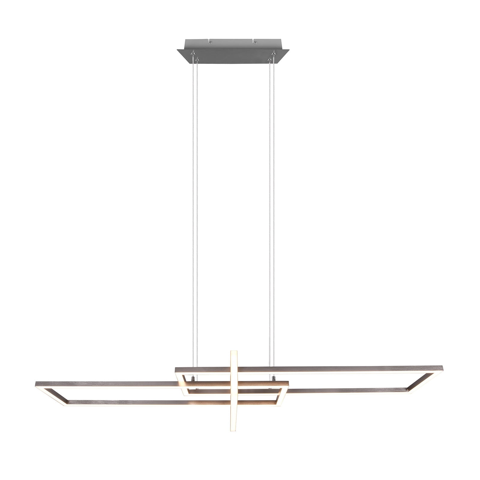 TRIO LIGHTING Hängeleuchte Salinas LED Pendelleuchte dimmbar nickel matt - 4017807487909