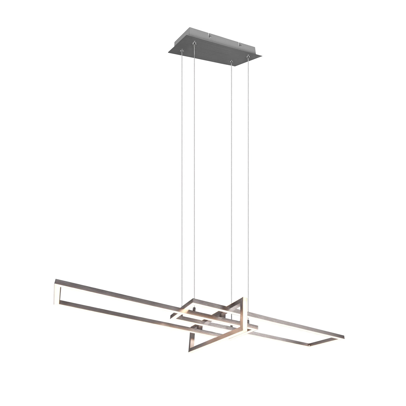 TRIO LIGHTING Hängeleuchte Salinas LED Pendelleuchte dimmbar nickel matt - 4017807487909