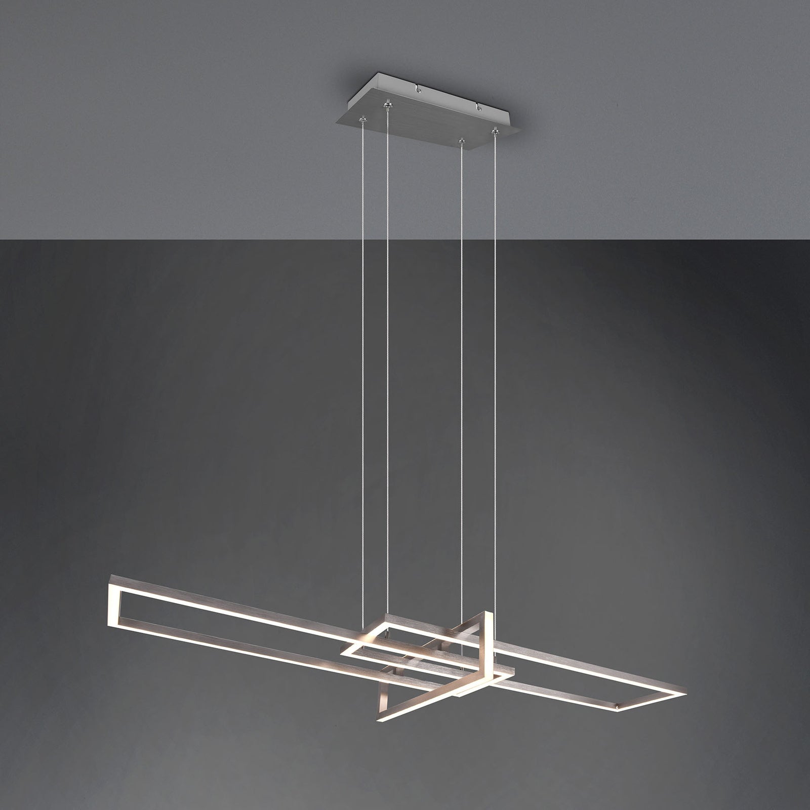 TRIO LIGHTING Hängeleuchte Salinas LED Pendelleuchte dimmbar nickel matt - 4017807487909