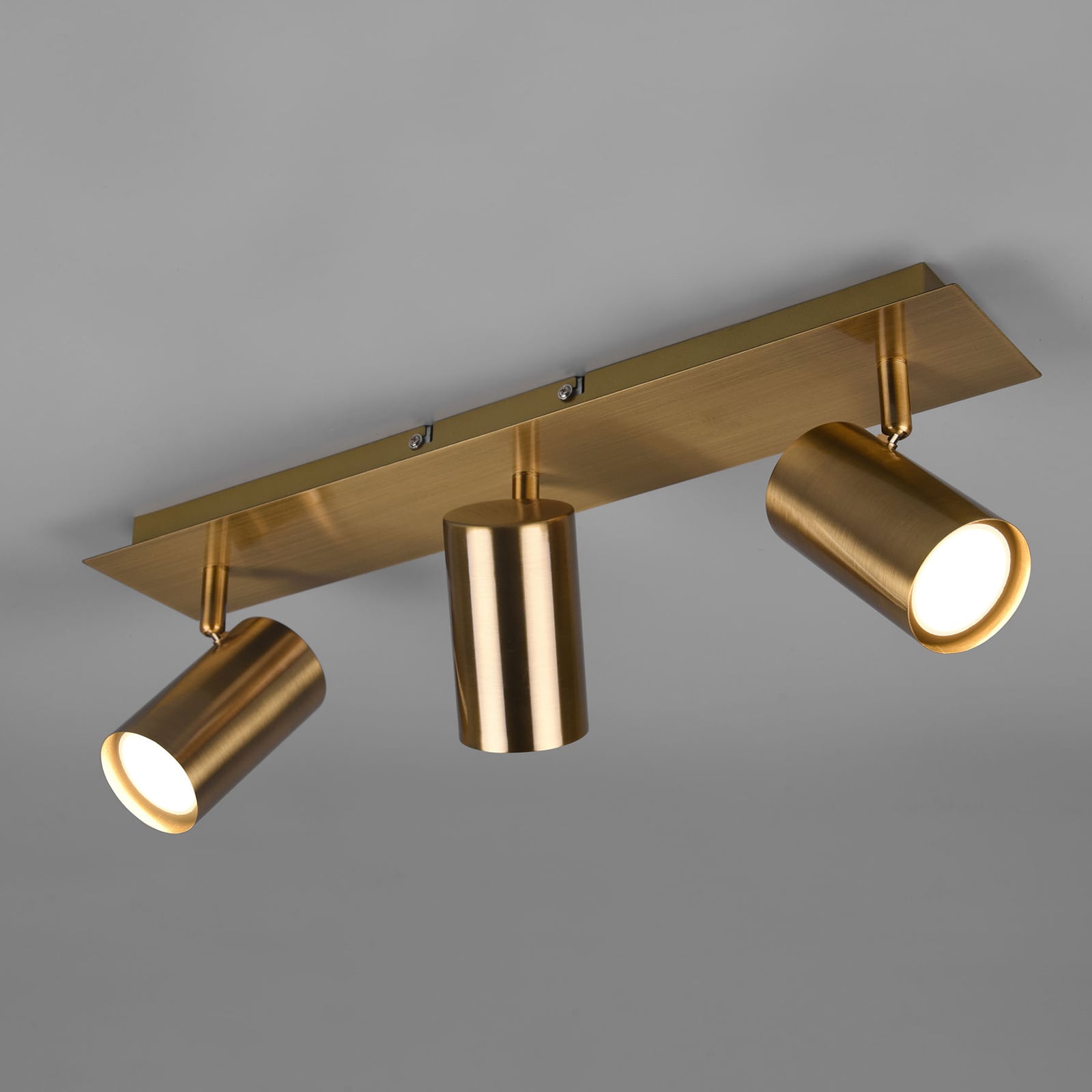 TRIO LIGHTING Deckenstrahler Marley 3-flammig LED dimmbar altmessing 48x9cm - 4017807490572