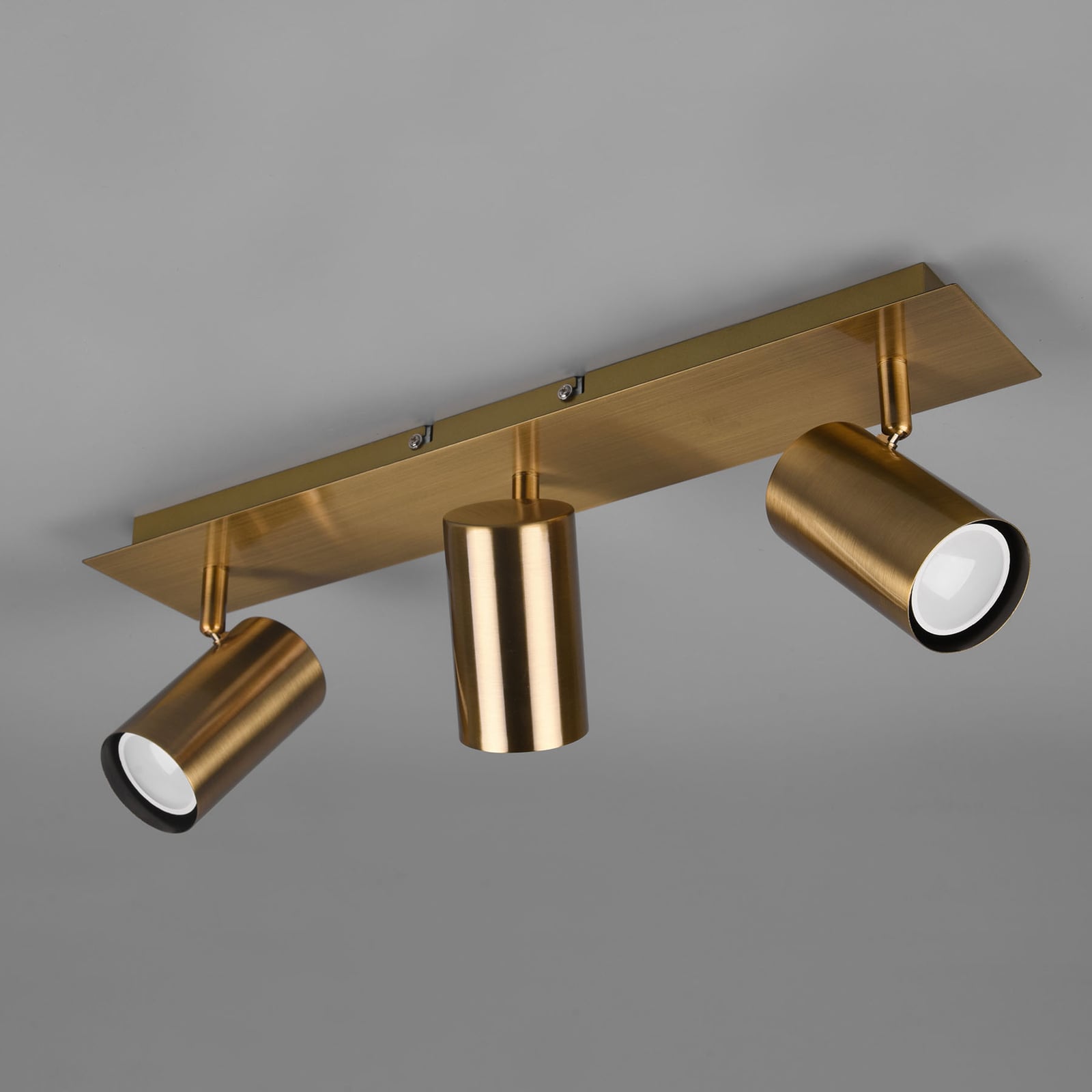 TRIO LIGHTING Deckenstrahler Marley 3-flammig LED dimmbar altmessing 48x9cm - 4017807490572