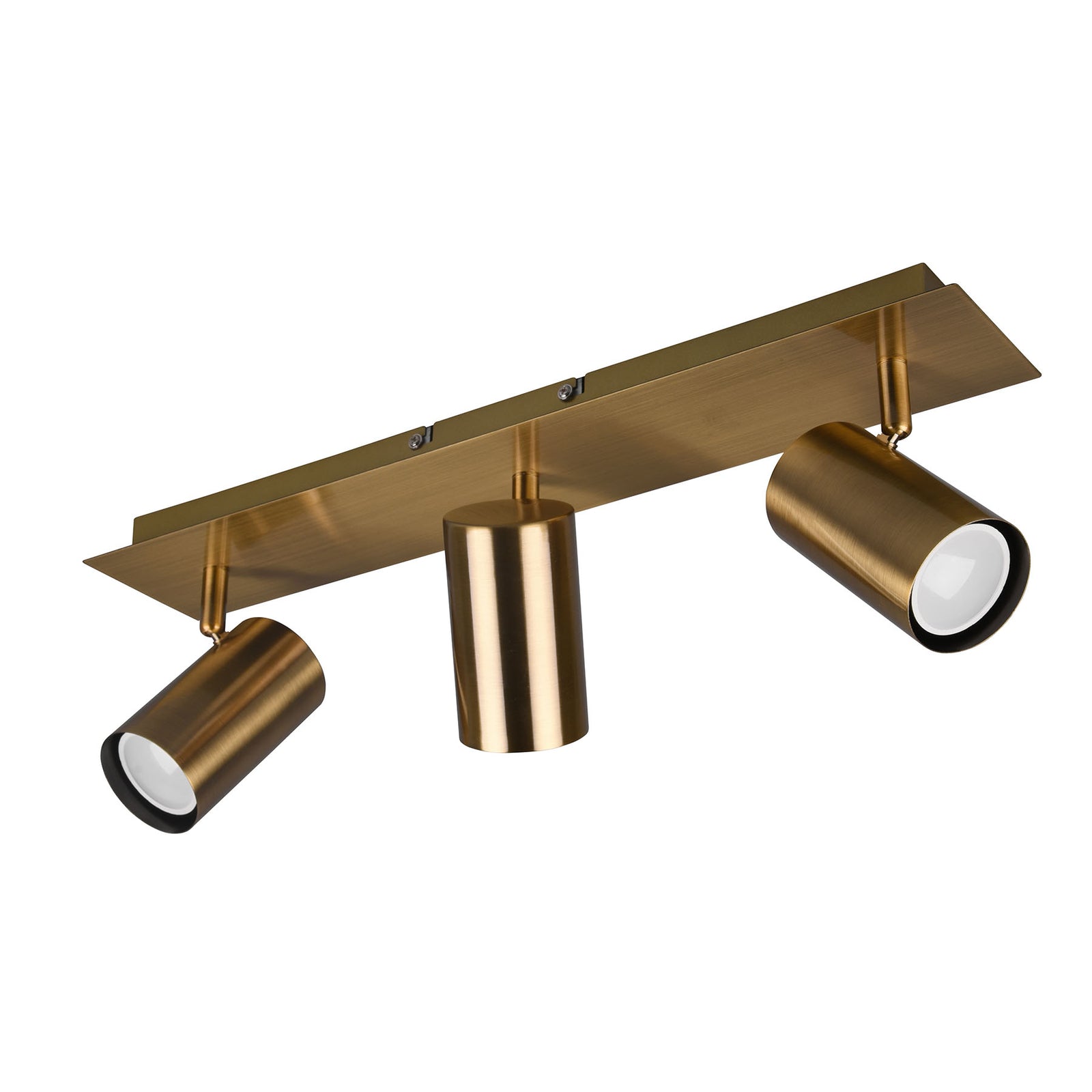 TRIO LIGHTING Deckenstrahler Marley 3-flammig LED dimmbar altmessing 48x9cm - 4017807490572