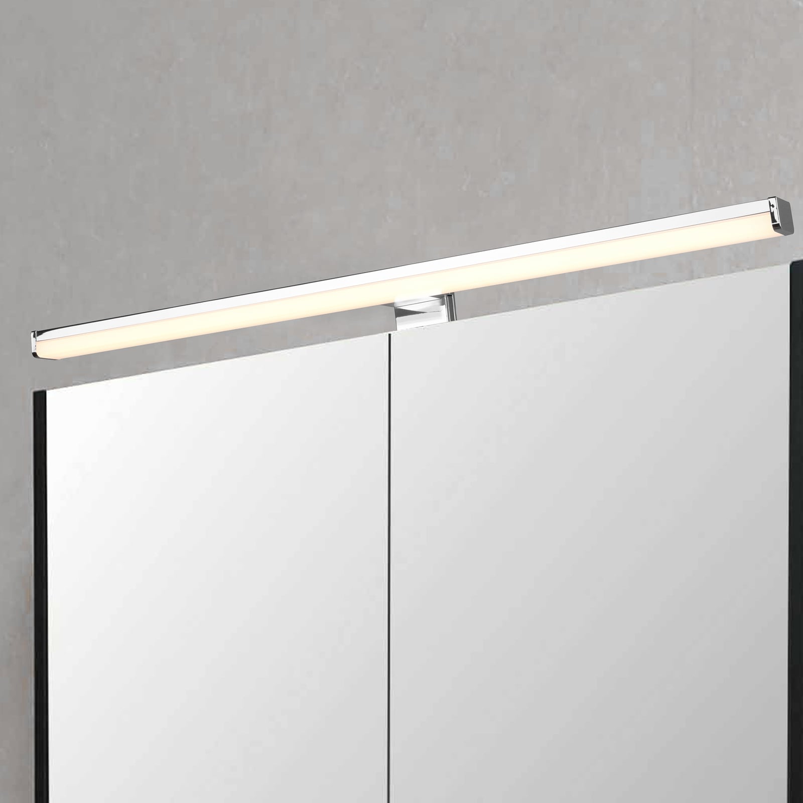 TRIO LIGHTING Wandleuchte Lino LED Wandlampe Badezimmerlampe chrom weiß 60x6cm - 4017807507614
