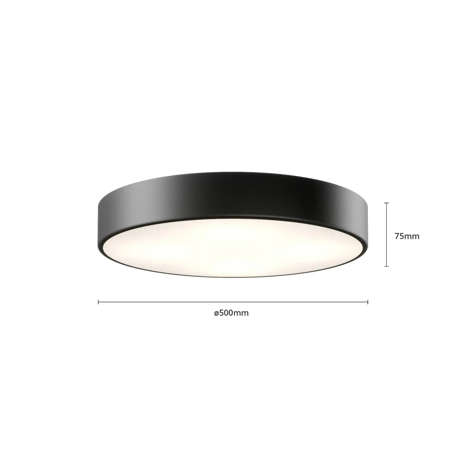 B-Ware Temar Lighting Deckenleuchte Lampe Cleo Schwarz Metall E27 ø 50 Cm Ip20