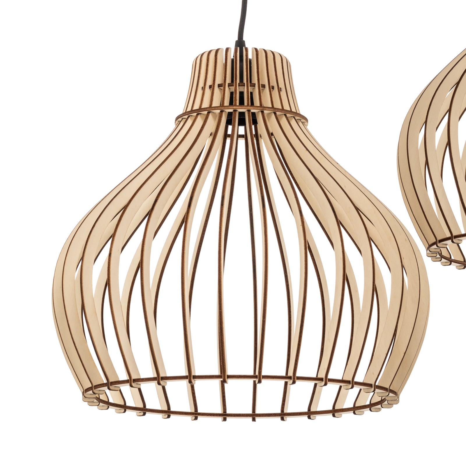 Euluna Hängeleuchte Barrel mit Holzschirmen Deckenlampe Deko-Pendelleuchte E27 - 5907623620620