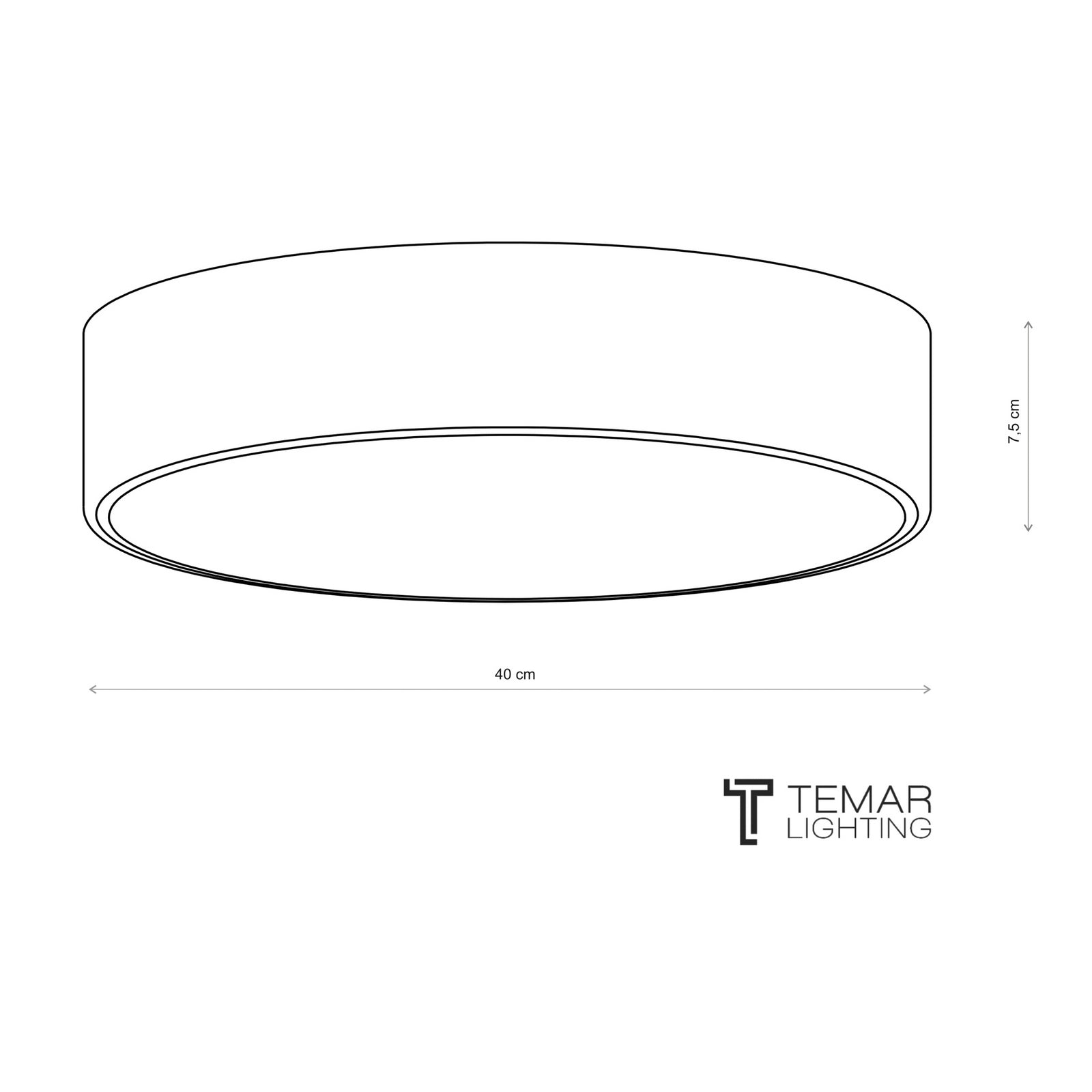 Deckenleuchte Cleo IP54 LED dimmbar Höhenverstellbar Ø40cm weiß Leuchte - 5907623620057