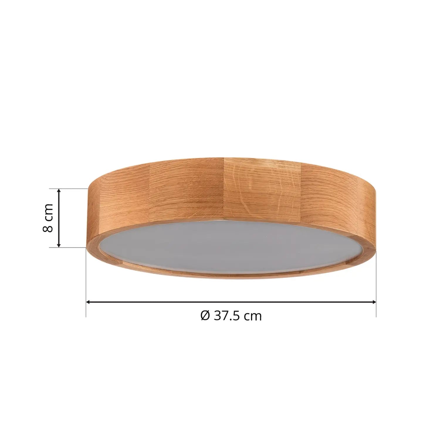B-Ware Temar Lighting Deckenleuchte Lampe Cleo Deckenlampe Eichenholz ø37,5cm E27 Dr375