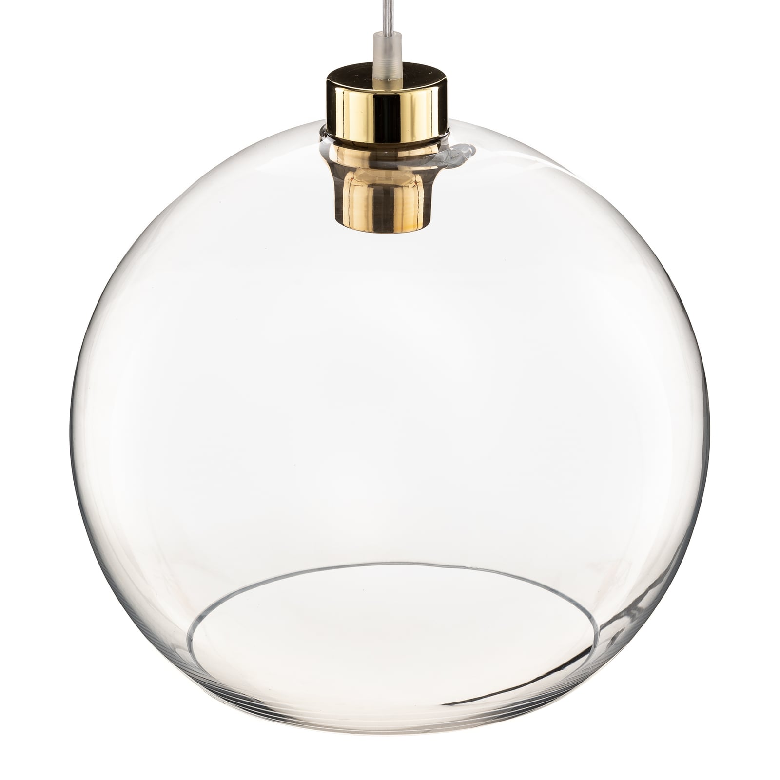 Hängeleuchte Cubus Pendelleuchte Lampe dimmbar transparent gold Ø30cm E27 80W - 5901780527426