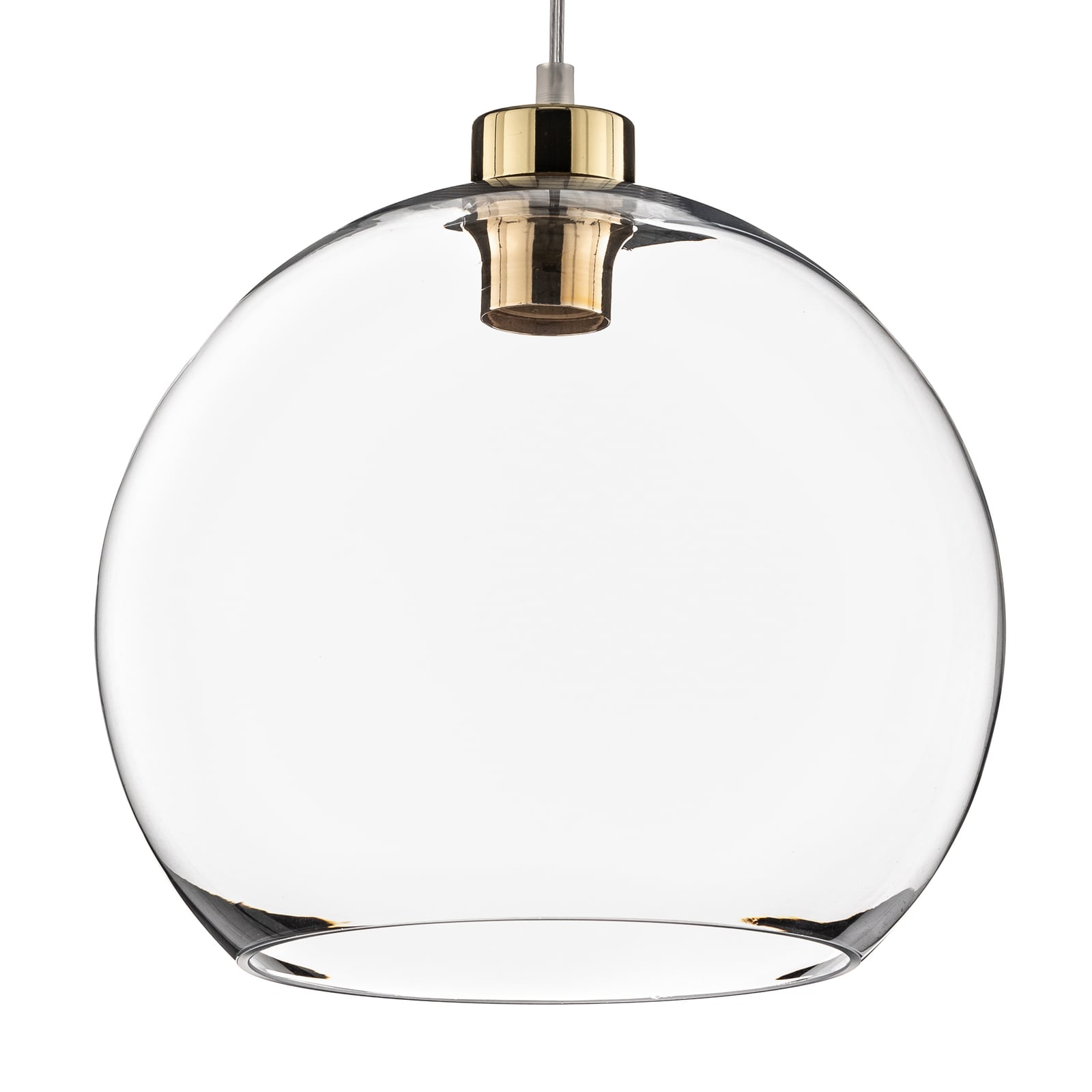 Hängeleuchte Cubus Pendelleuchte Lampe dimmbar transparent gold Ø30cm E27 80W - 5901780527426