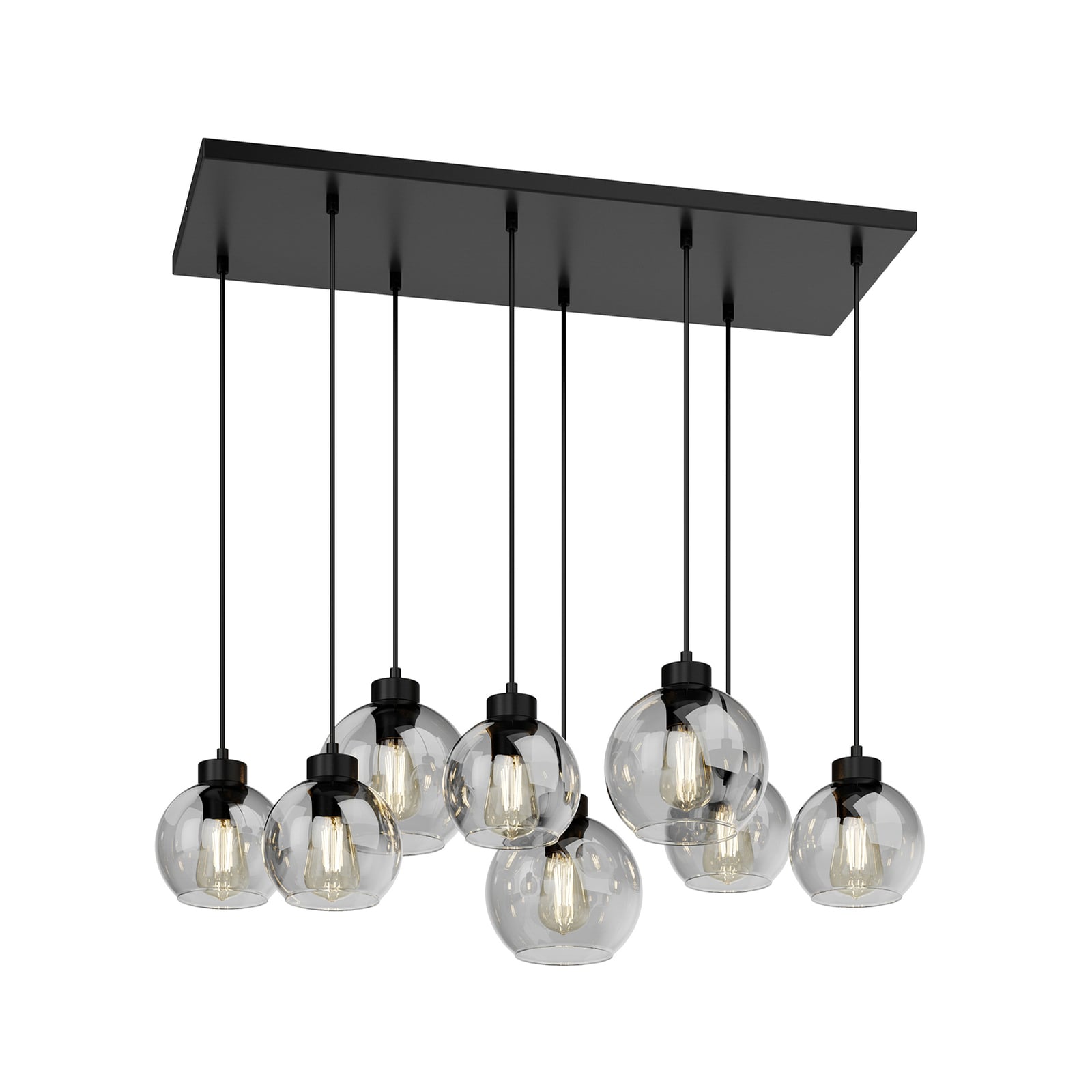 TK-Lighting Hängeleuchte Cubus LED Pendelleuchte 8-flammig dimmbar grau 95cm - 5901780541132