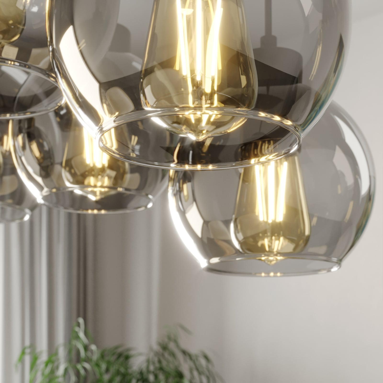 TK-Lighting Hängeleuchte Cubus LED Pendelleuchte 8-flammig dimmbar grau 95cm - 5901780541132