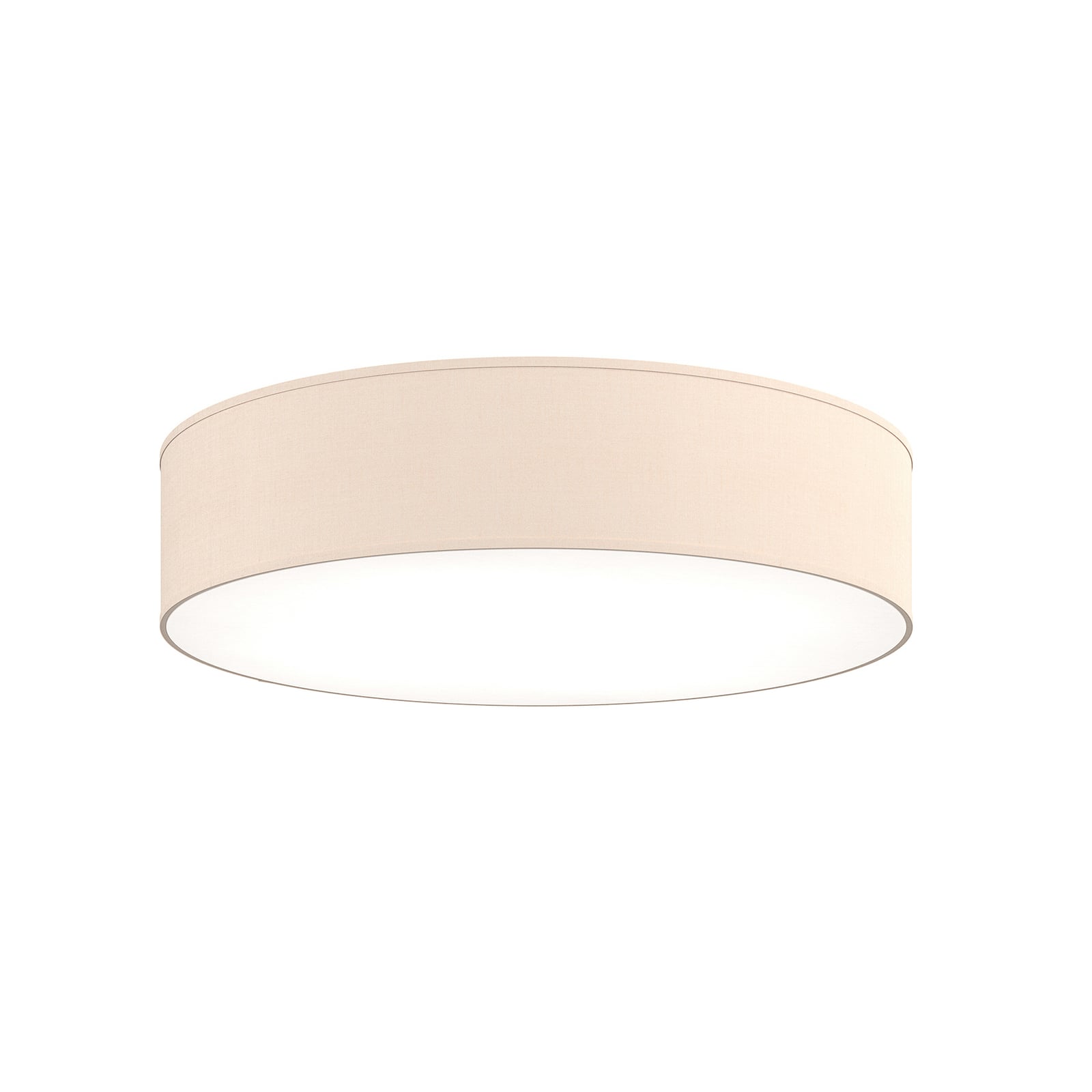 Deckenleuchte Rondo LED Lampe dimmbar beige Metall Textil Ø60cm 13cm hoch - 5901780544331