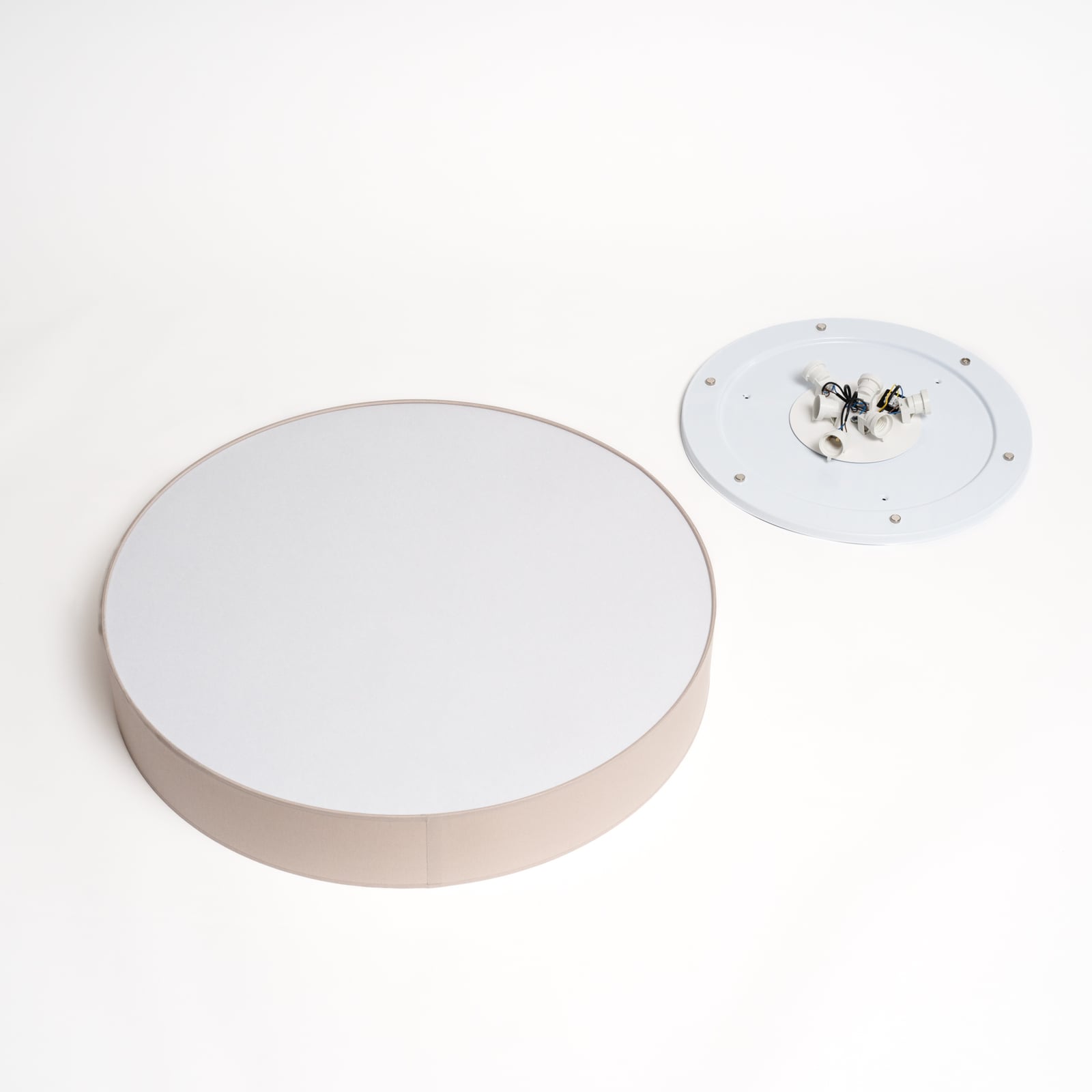 TK-Lighting Deckenleuchte Rondo LED Lampe dimmbar beige Ø80cm 6-flammig - 5901780544362