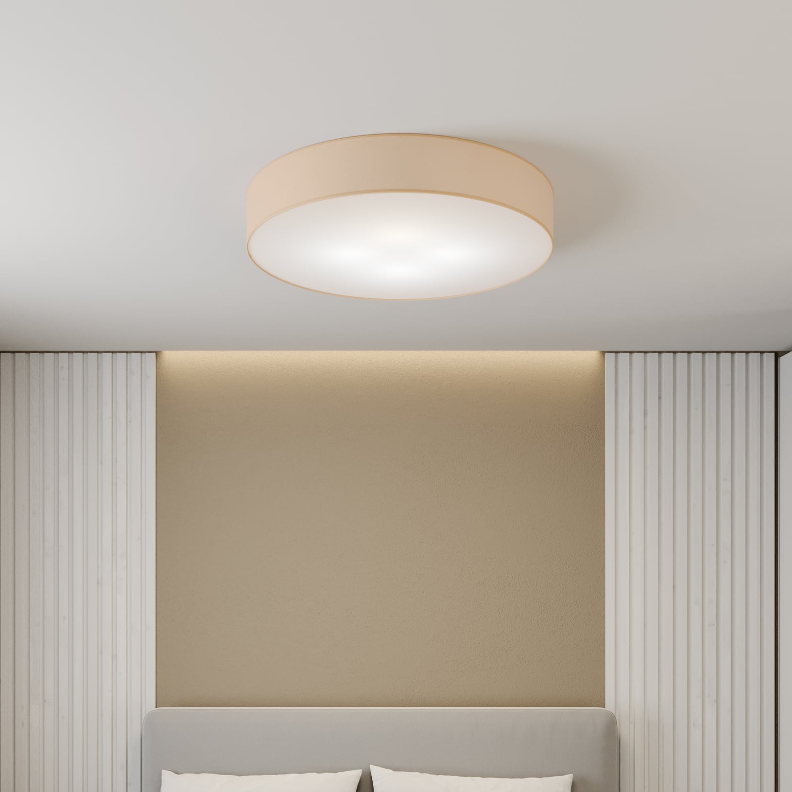 TK-Lighting Deckenleuchte Rondo LED Lampe dimmbar beige Ø80cm 6-flammig - 5901780544362