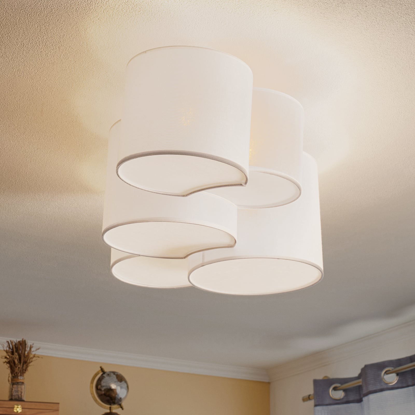 TK Lighting Deckenleuchte Mona 5-flammig LED Lampe Leuchte dimmbar weiß 83x48cm - 5901780534431