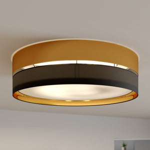 B-Ware TK-Lighting Deckenleuchte Lampe Hilton LED Leuchte dimmbar schwarz-gold Ø60cm