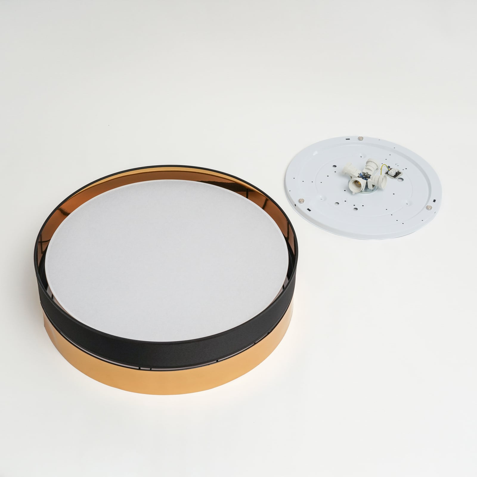 TK-Lighting Deckenleuchte Lampe Hilton LED Leuchte dimmbar schwarz-gold Ø60cm - 5901780543457