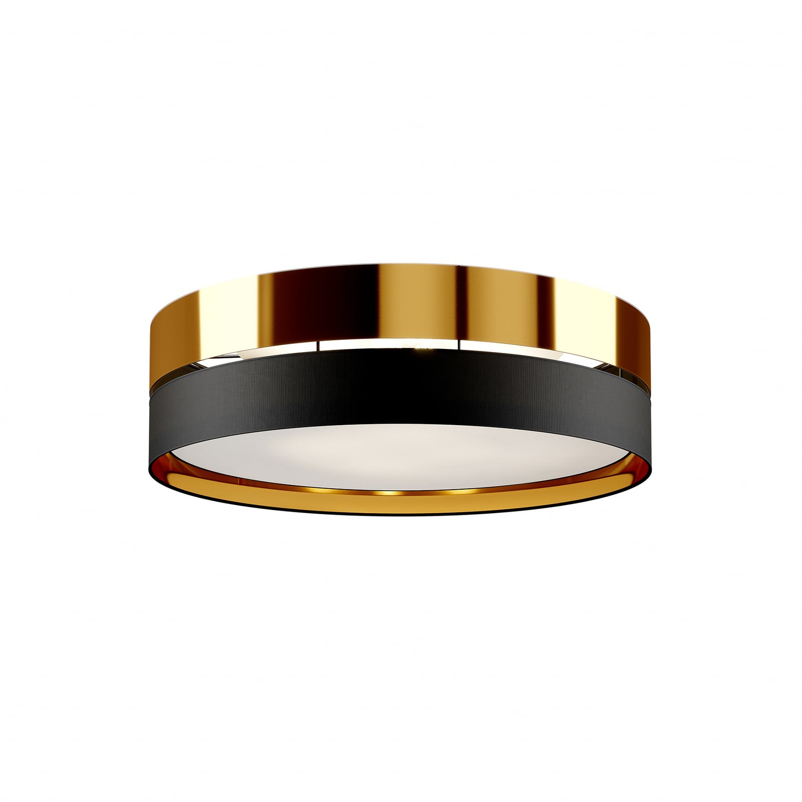 TK-Lighting Deckenleuchte Lampe Hilton LED Leuchte dimmbar schwarz-gold Ø60cm - 5901780543457