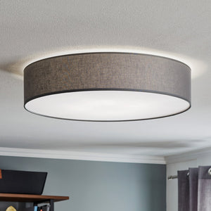B-Ware TK-Lighting Deckenleuchte Rondo LED dimmbar grau 60cm Durchmesser Metall Textil