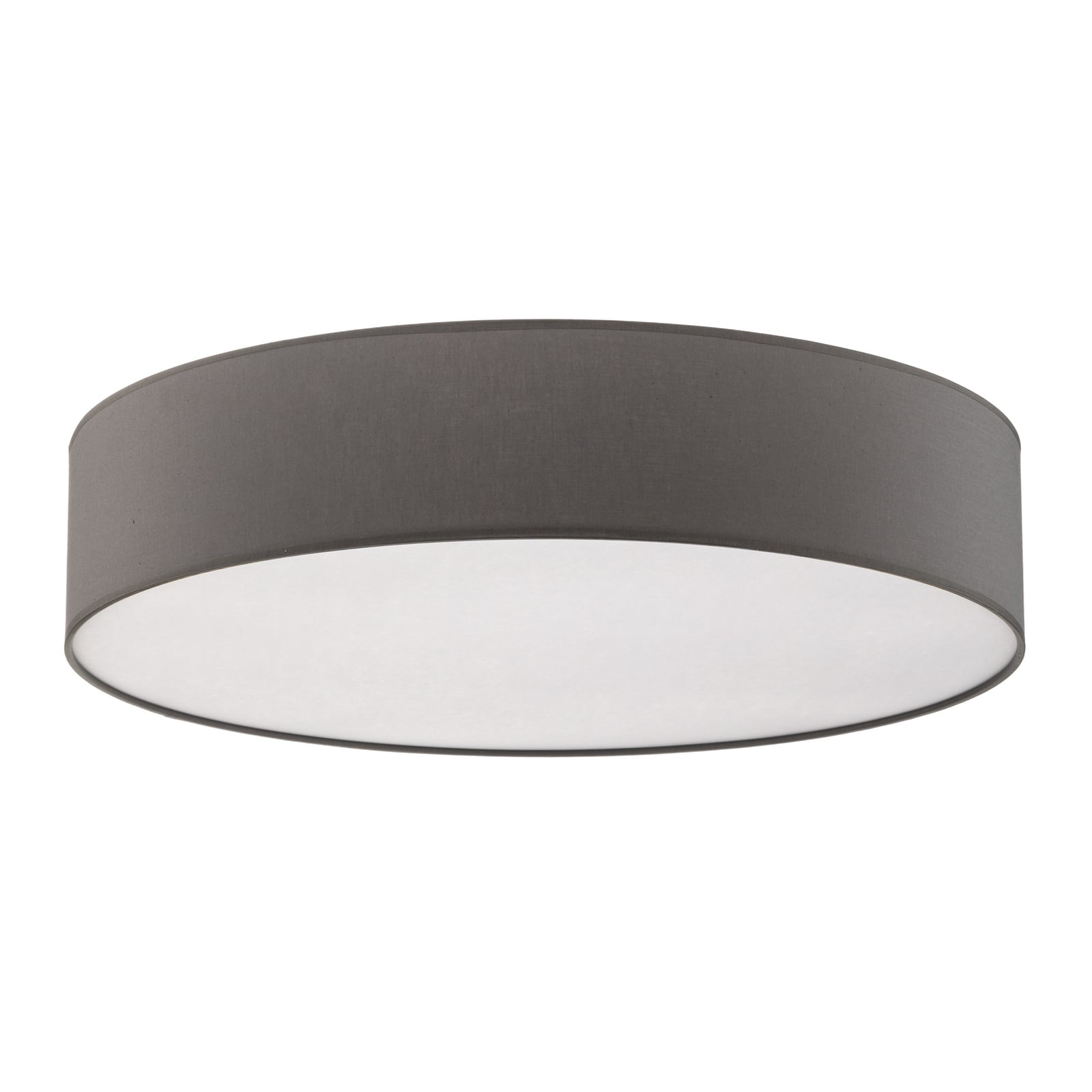 TK-Lighting Deckenleuchte Rondo LED dimmbar grau 60cm Durchmesser Metall Textil - 5901780515843