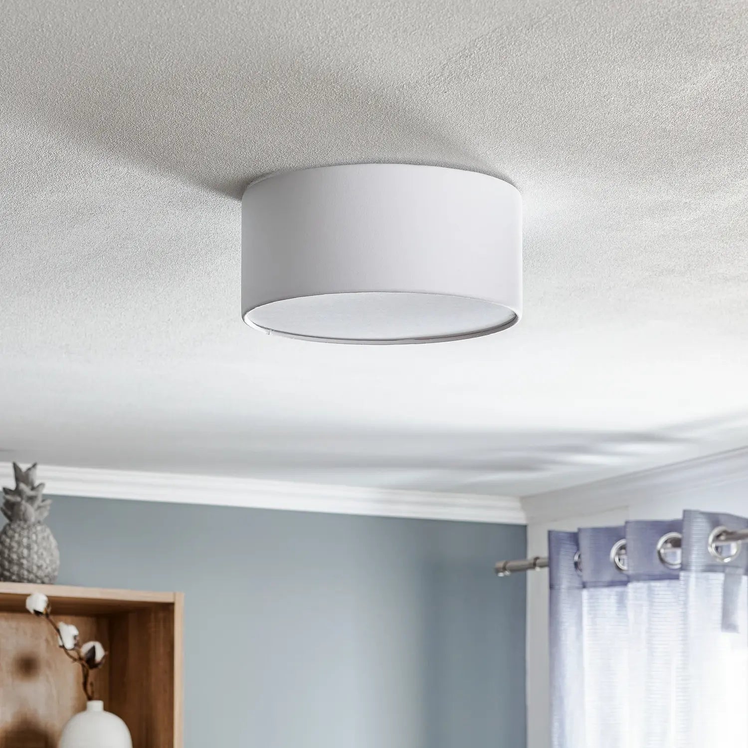 B-Ware Tk Lighting Deckenleuchte Lampe Rondo Weiß Metall Textil Wohnzimmer Esszimmer - 90502889050288