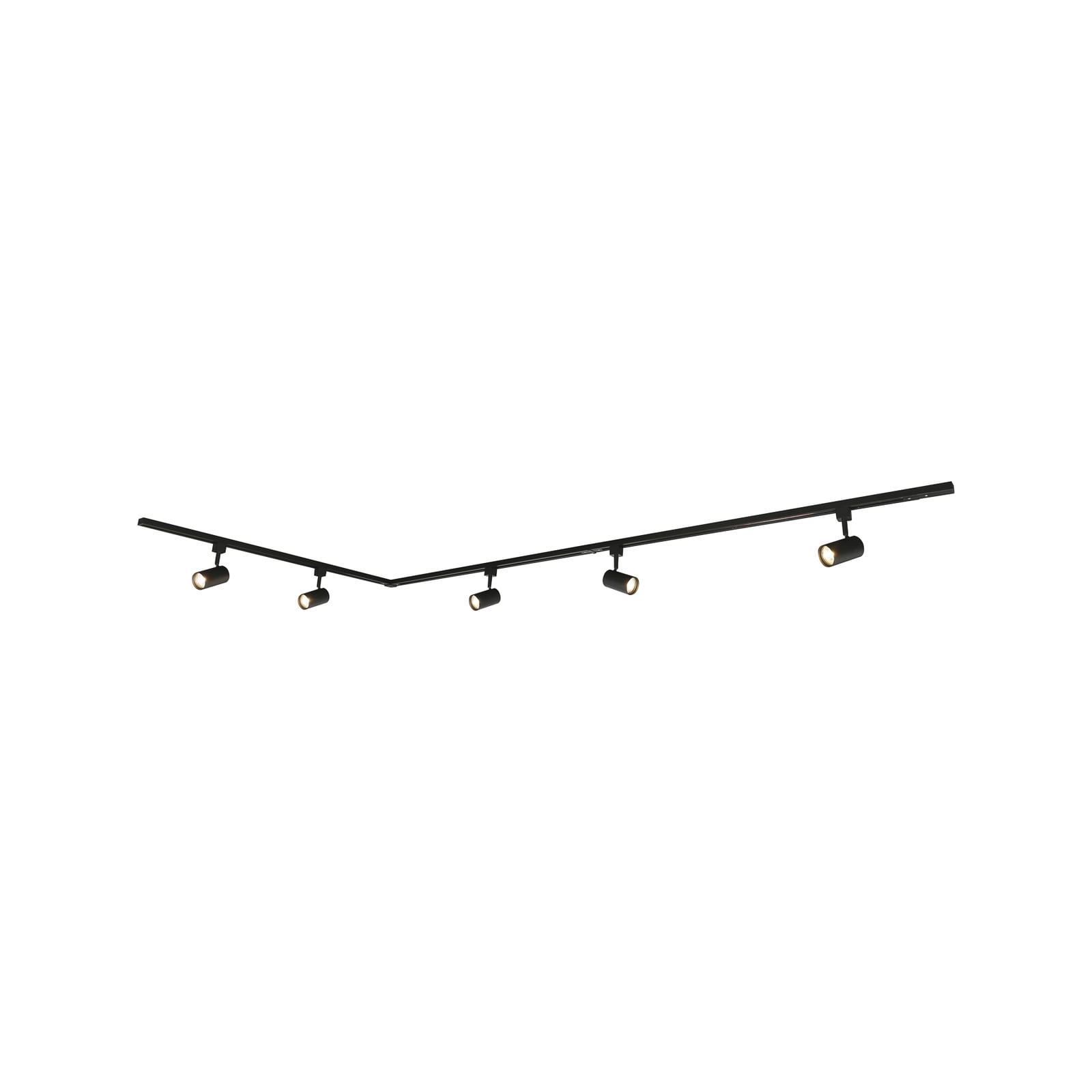 Prios 1-Phasen-Schienensystem Jorell schwarz 5-flg GU10 dimmbar 300cm Lampe - 4251911750515