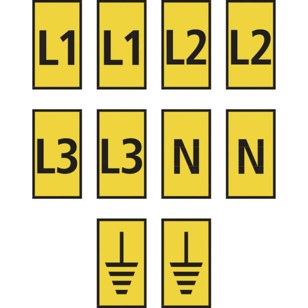 HellermannTyton WIC2-L1,L2,L3,N,Earth-PA66-YE (1000) Kennzeichnungsclip