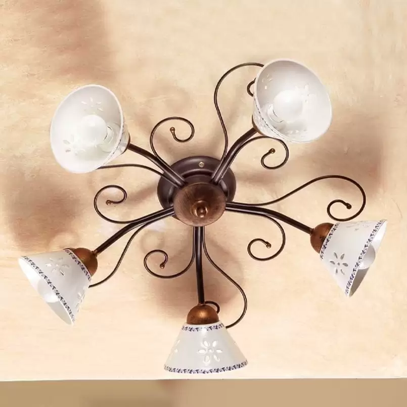 Ceramiche Romantische Deckenleuchte Liberty Lampe Licht Beleuchtung Vintage B-Ware