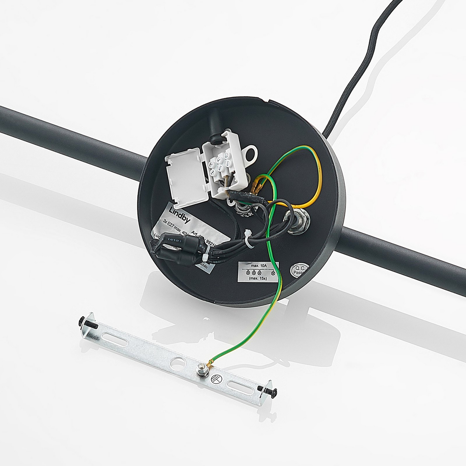 Lindby Benja Pendellampe Hängeleuchte Hängelampe Deckenlampe Dreiflammig Schw214 B-Ware - 4251911710472