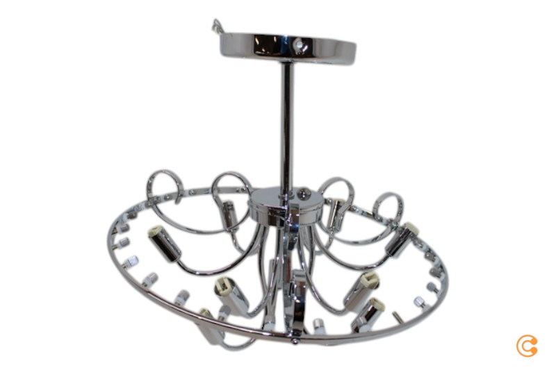 Mettallux Glas-Deckenlampe Wave Deckenlampe 65 cm silber G9 SIEHE TEXT/FOTO