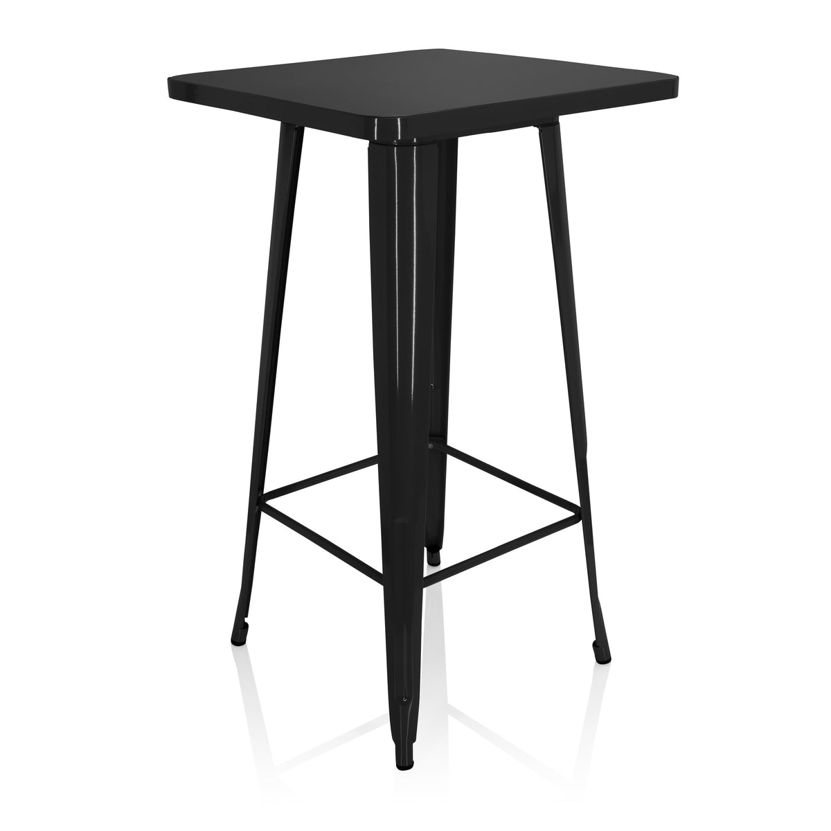 hjh OFFICE Bartisch Tisch Bar VANTAGGIO HIGH T schwarz Stahl vierfußgestell - 4064323013167