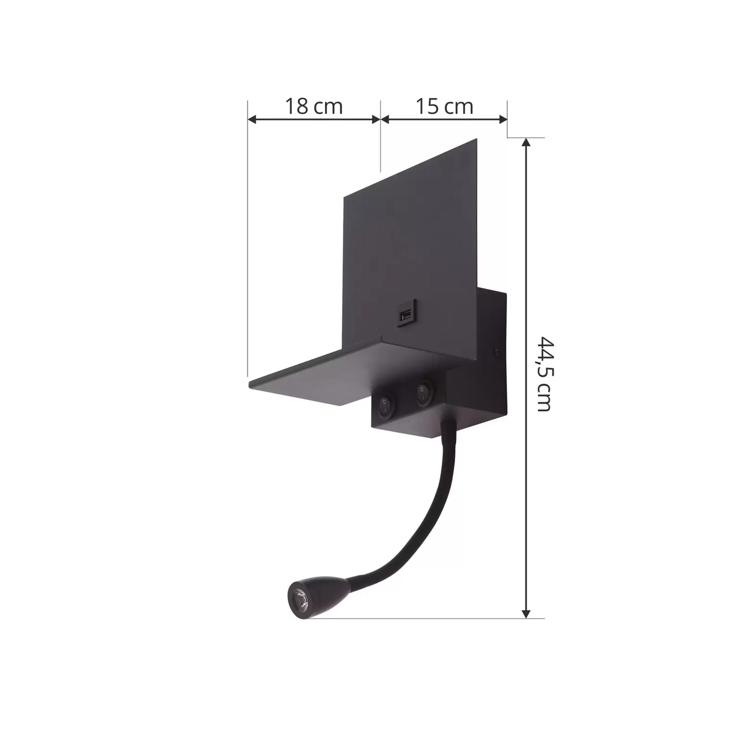B-Ware Wandleuchte Leselampe Led Flexarm Lindby Thorid Schwarz Eisen Leuchte Lampe