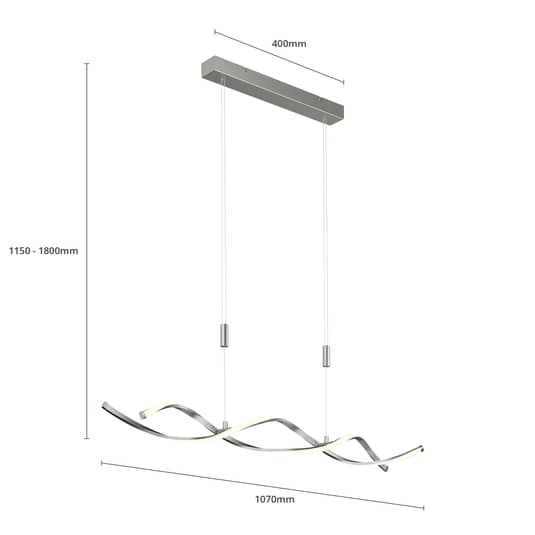 Lindby LED-Hängeleuchte Auron Hängeleuchte Lampe Leuchte 12W Höhenverstellbar295