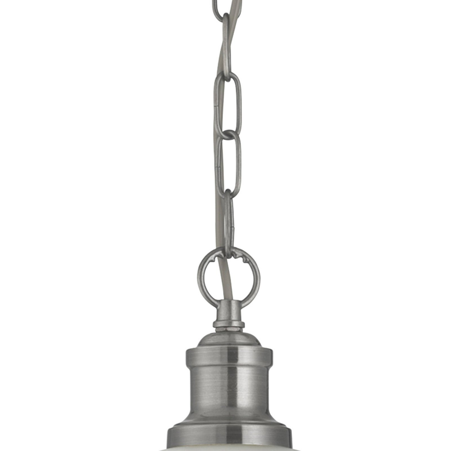 Searchlight Glas Hängeleuchte Bistro Deckenlampe Deckenlampe E27 1 Flg Silber B-Ware - 5053423056494