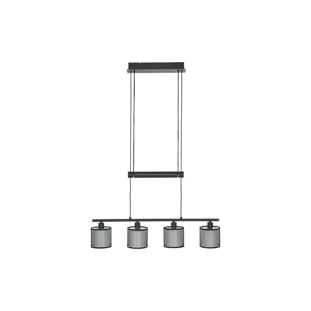 Lindby Chizoma Hängelampe Hängeleuchte Deckenlampe E27 4 Flammig Stoff Schirme B-Ware - 4251911763003