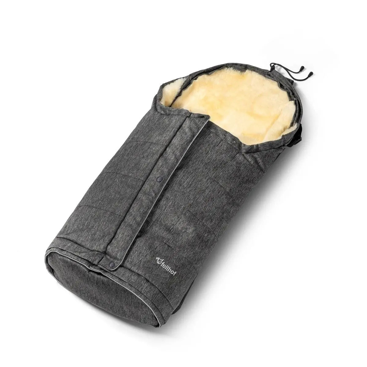 B-Ware Fellhof Kinderwagenfellsack Fußsack Hochsölden Babyschale Graphit Melange Merino - 9120117900480