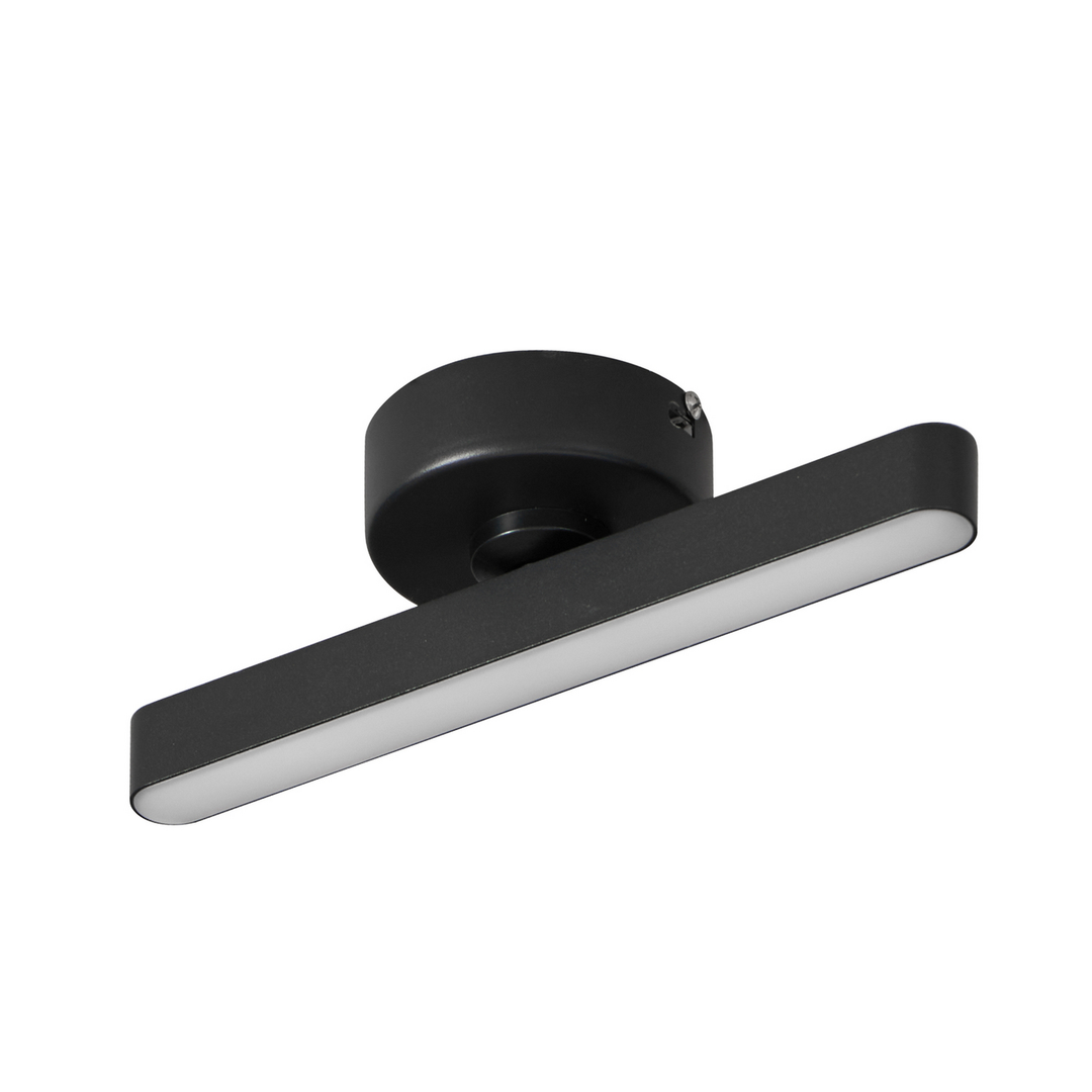 Lindby LED-Deckenleuchte Eldrin 1-flammig schwarz Eisen Deckenlampe Lampe Spot