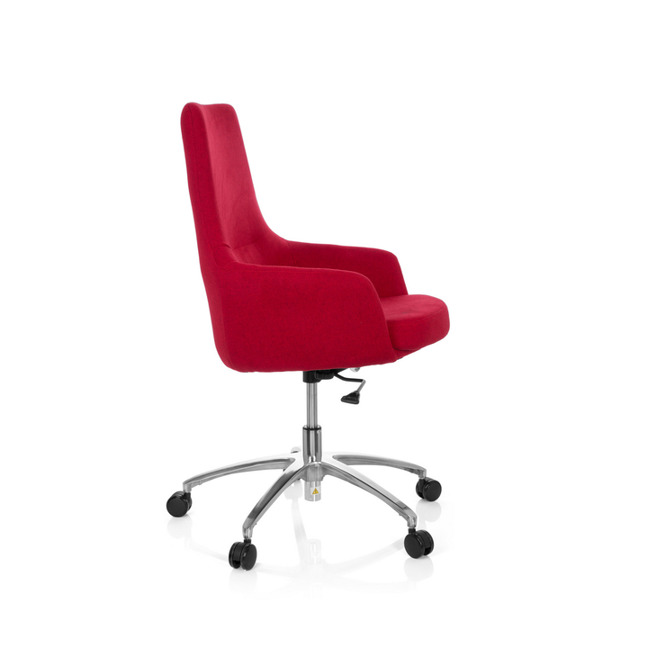 hjh OFFICE Bürostuhl Drehstuhl Schreibtischstuhl Stuhl Stoff rot Armlehne